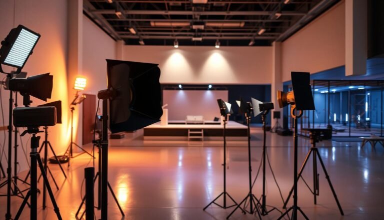 Aluguel de iluminação prática para eventos e obras